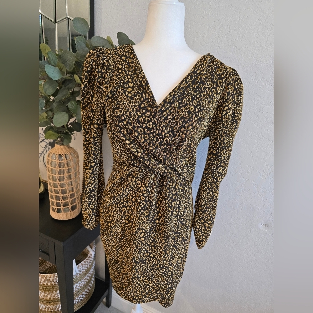 Zara Leopard Print Wrap Dress - Picture 2 of 8